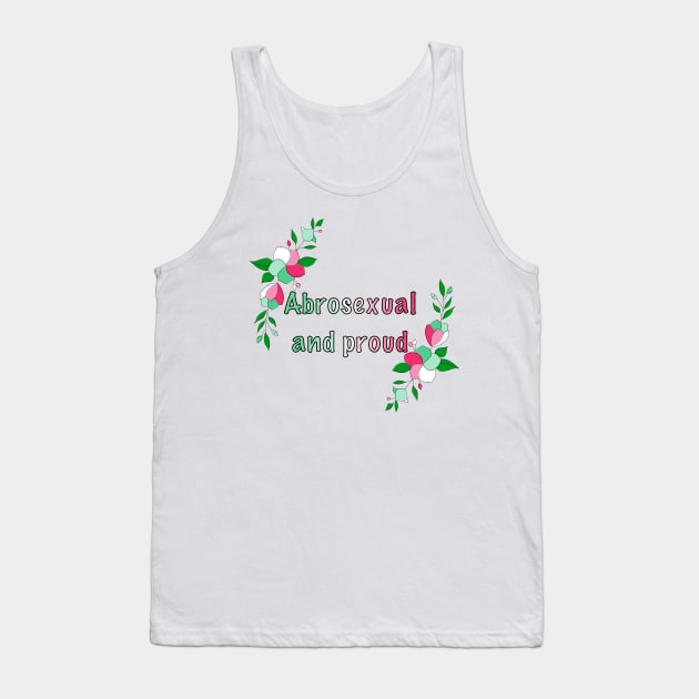 Abrosexual and proud floral design Tank Top by designedbyeliza